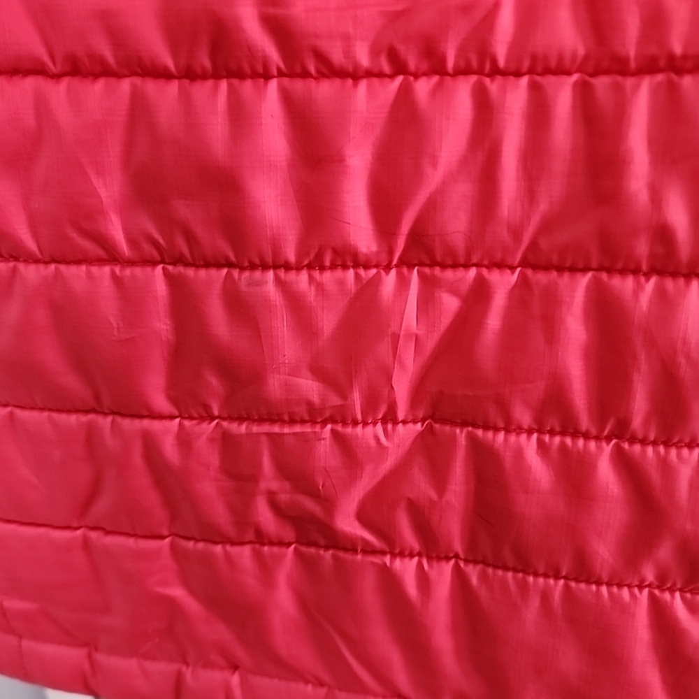 Columbia Omni-Heat Quilted Vest Girls Youth Medium Pink Zip Pockets Reflective - Picture 6 of 7